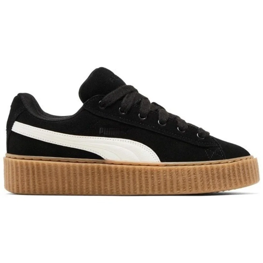 FENTY x PUMA Platform Suede‎ Sneakers Black White Size 9.5 EUC